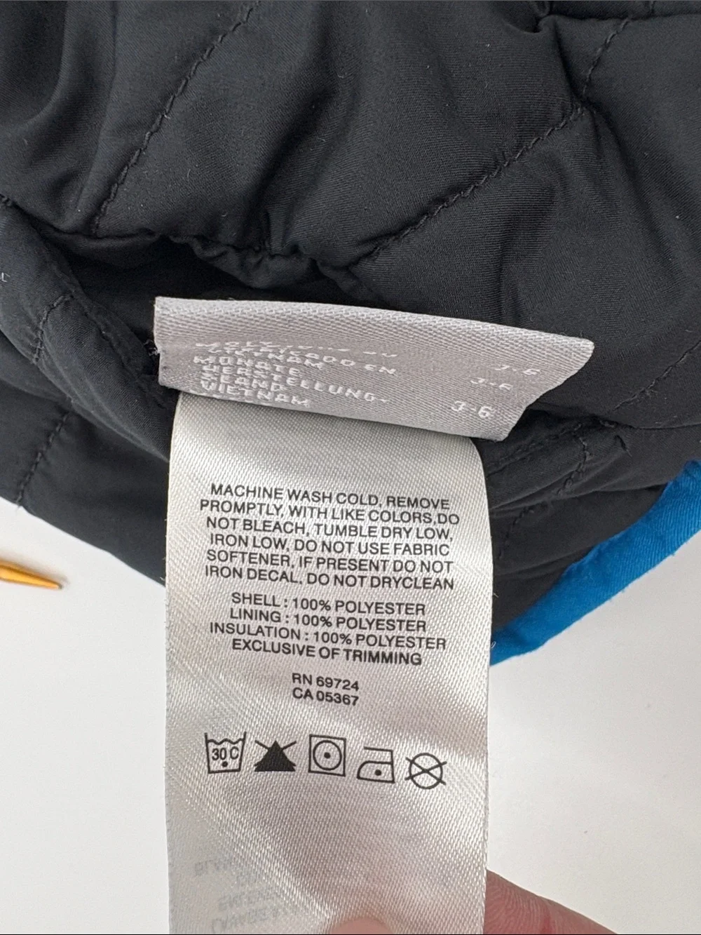 Columbia Black Jacket with Blue Trim